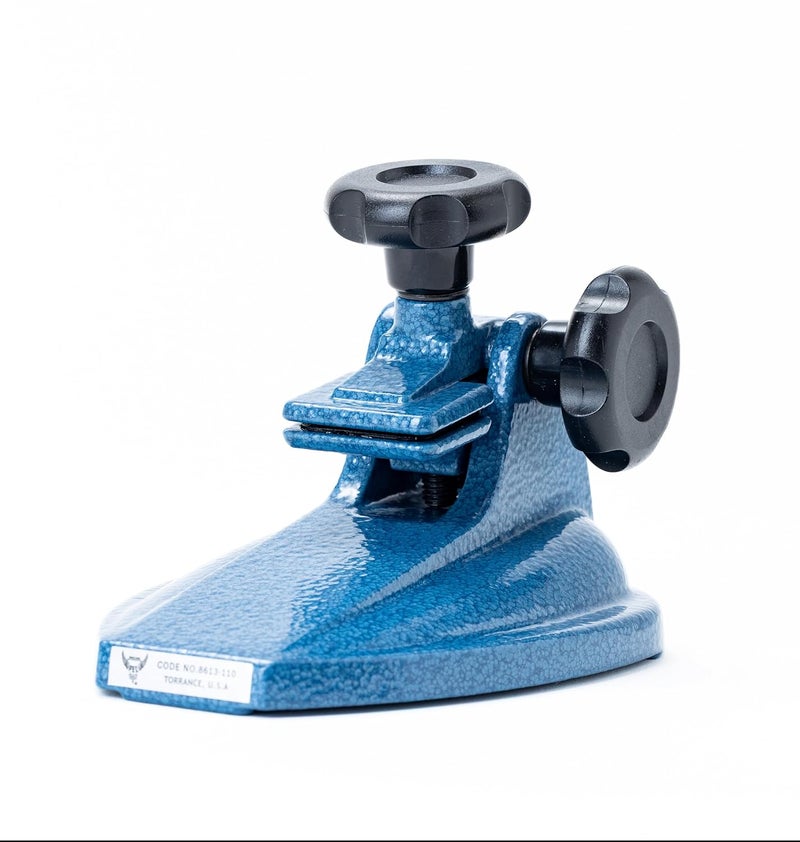 PEC TOOLS Micrometer Stand, Holder for Micrometer Up to 4" with Non-Slip Clamping Pads, Professional Precision Grade Made with Cast Iron - Image 1
